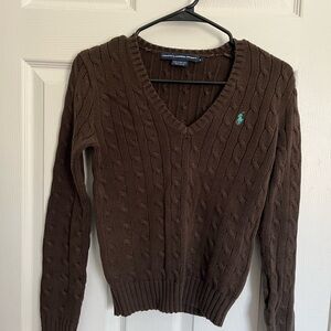 Ralph Lauren Chocolate V-Neck Sweater